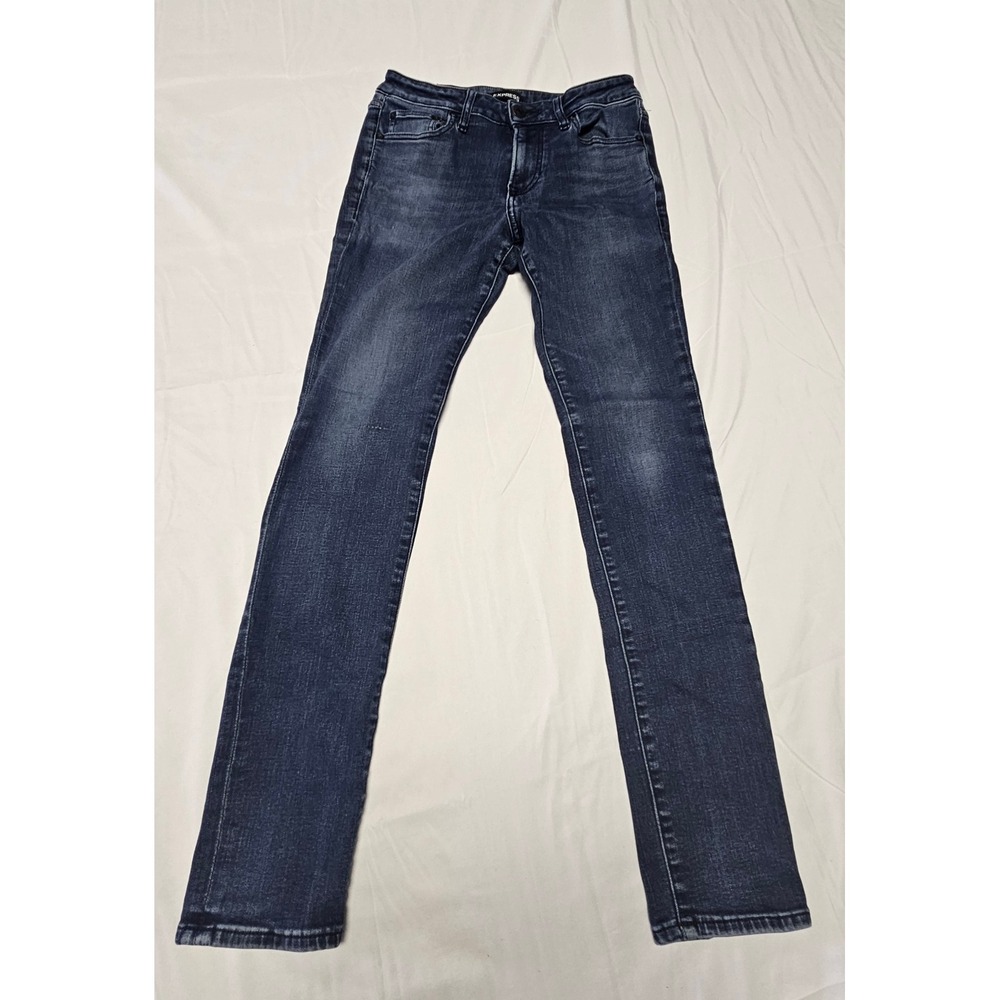 Express Skinny Jeans Women 28x32 Dark Wash Faded Casual Denim